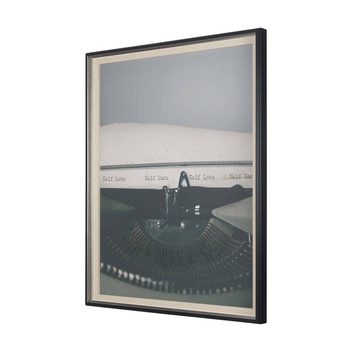 Typewriter Notes Care by Mercana Studio Hand Embellished Textured Framed Photo Art Print Matted unde from Mercana - Luna Furniture