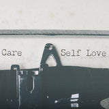 Typewriter Notes Care by Mercana Studio Hand Embellished Textured Framed Photo Art Print Matted unde from Mercana - Luna Furniture