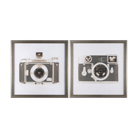 Retro Camera II by Mercana Studio a Hand Embellished Textured Framed Photo Art Print Matted under Gl from Mercana - Luna Furniture