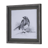Robin BW I by Mercana Studio a Hand Embellished Textured Framed Art Print Matted under Glass from Mercana - Luna Furniture