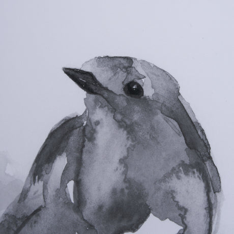 Robin BW I by Mercana Studio a Hand Embellished Textured Framed Art Print Matted under Glass from Mercana - Luna Furniture