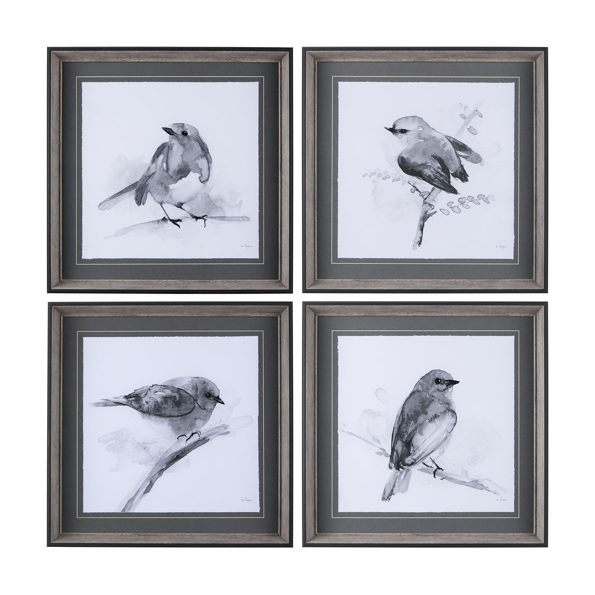 Robin BW I by Mercana Studio a Hand Embellished Textured Framed Art Print Matted under Glass from Mercana - Luna Furniture