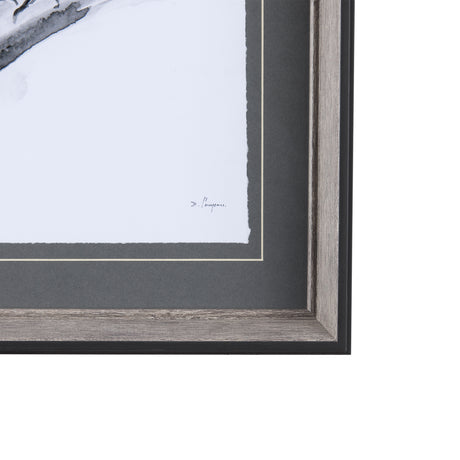 Eastern Blue BW III by Mercana Studio Hand Embellished Textured Framed Art Print Matted under Glass from Mercana - Luna Furniture