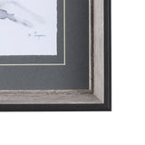 Eastern Blue BW IV by Mercana Studio a Hand Embellished Textured Framed Art Print Matted under Glass from Mercana - Luna Furniture