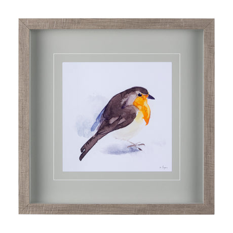 Robin II by Mercana Studio a Hand Embellished Textured Framed Art Print Matted under Glass from Mercana - Luna Furniture