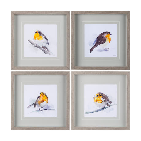 Robin II by Mercana Studio a Hand Embellished Textured Framed Art Print Matted under Glass from Mercana - Luna Furniture