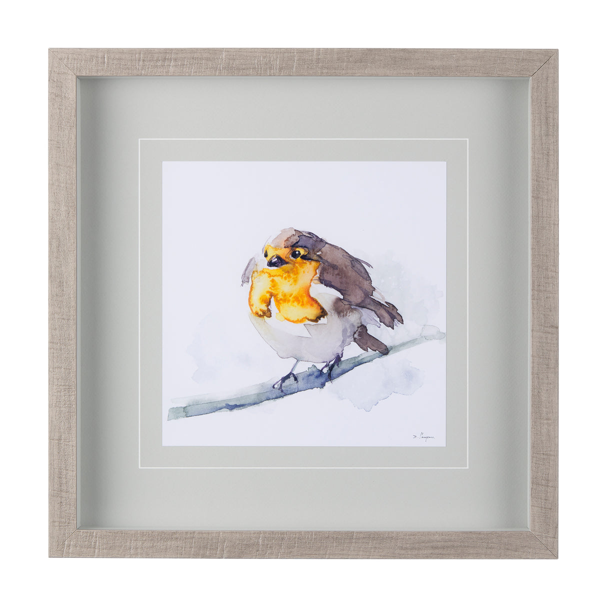 Robin III by Mercana Studio a Hand Embellished Textured Framed Art Print Matted under Glass from Mercana - Luna Furniture