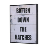 Batten Down The Hatches by Mercana Studio a Hand Embellished Textured Framed Art Print from Mercana - Luna Furniture