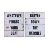 Batten Down The Hatches by Mercana Studio a Hand Embellished Textured Framed Art Print from Mercana - Luna Furniture