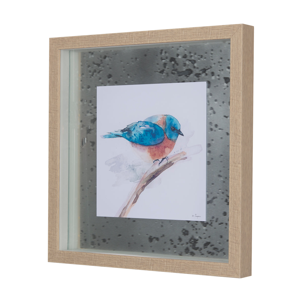 Eastern Blue IV by Mercana Studio a Hand Embellished Textured Framed Art Print Matted under Glass from Mercana - Luna Furniture