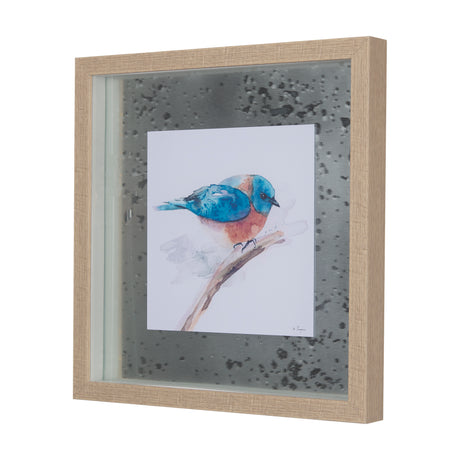 Eastern Blue IV by Mercana Studio a Hand Embellished Textured Framed Art Print Matted under Glass from Mercana - Luna Furniture