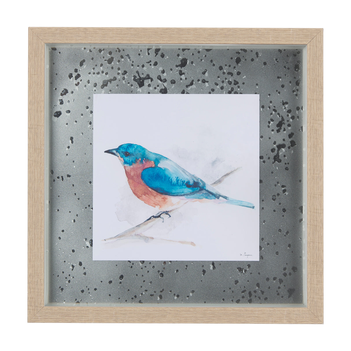 Eastern Blue V by Mercana Studio a Hand Embellished Textured Framed Art Print Matted under Glass from Mercana - Luna Furniture