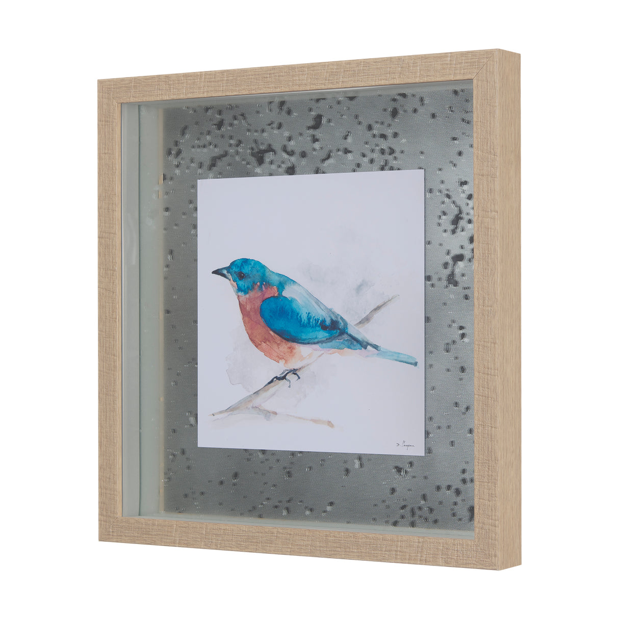 Eastern Blue V by Mercana Studio a Hand Embellished Textured Framed Art Print Matted under Glass from Mercana - Luna Furniture
