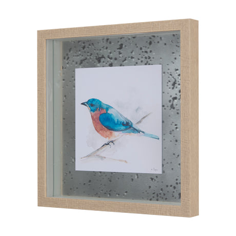Eastern Blue V by Mercana Studio a Hand Embellished Textured Framed Art Print Matted under Glass from Mercana - Luna Furniture