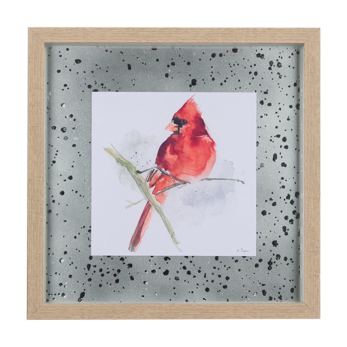 Cardinal I by Mercana Studio a Hand Embellished Textured Framed Art Print Matted under Glass from Mercana - Luna Furniture