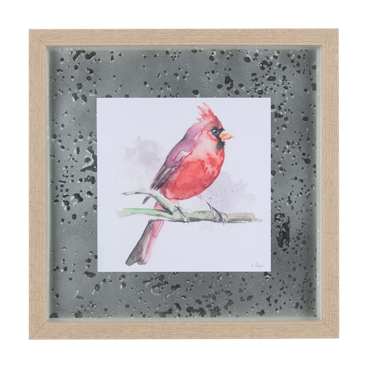 Cardinal II by Mercana Studio a Hand Embellished Textured Framed Art Print Matted under Glass from Mercana - Luna Furniture