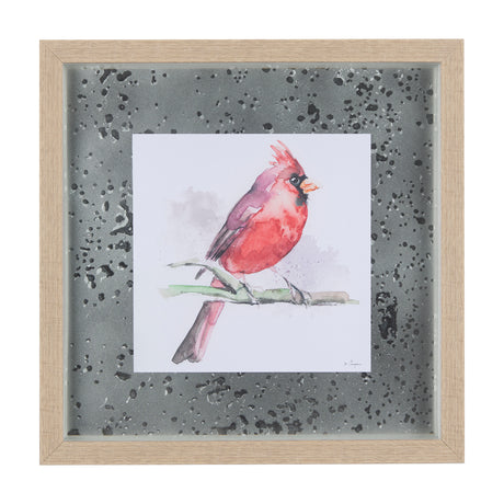 Cardinal II by Mercana Studio a Hand Embellished Textured Framed Art Print Matted under Glass from Mercana - Luna Furniture