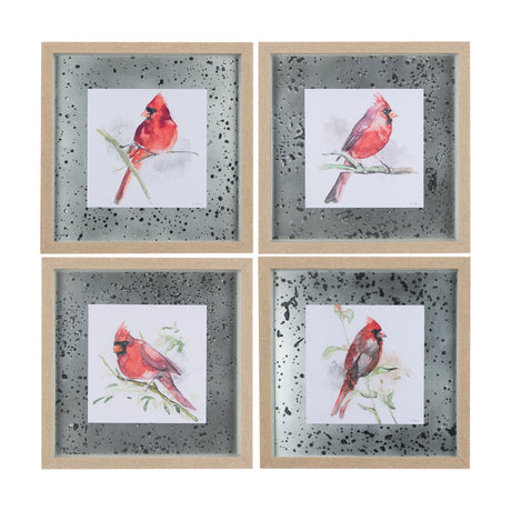 Cardinal II by Mercana Studio a Hand Embellished Textured Framed Art Print Matted under Glass from Mercana - Luna Furniture