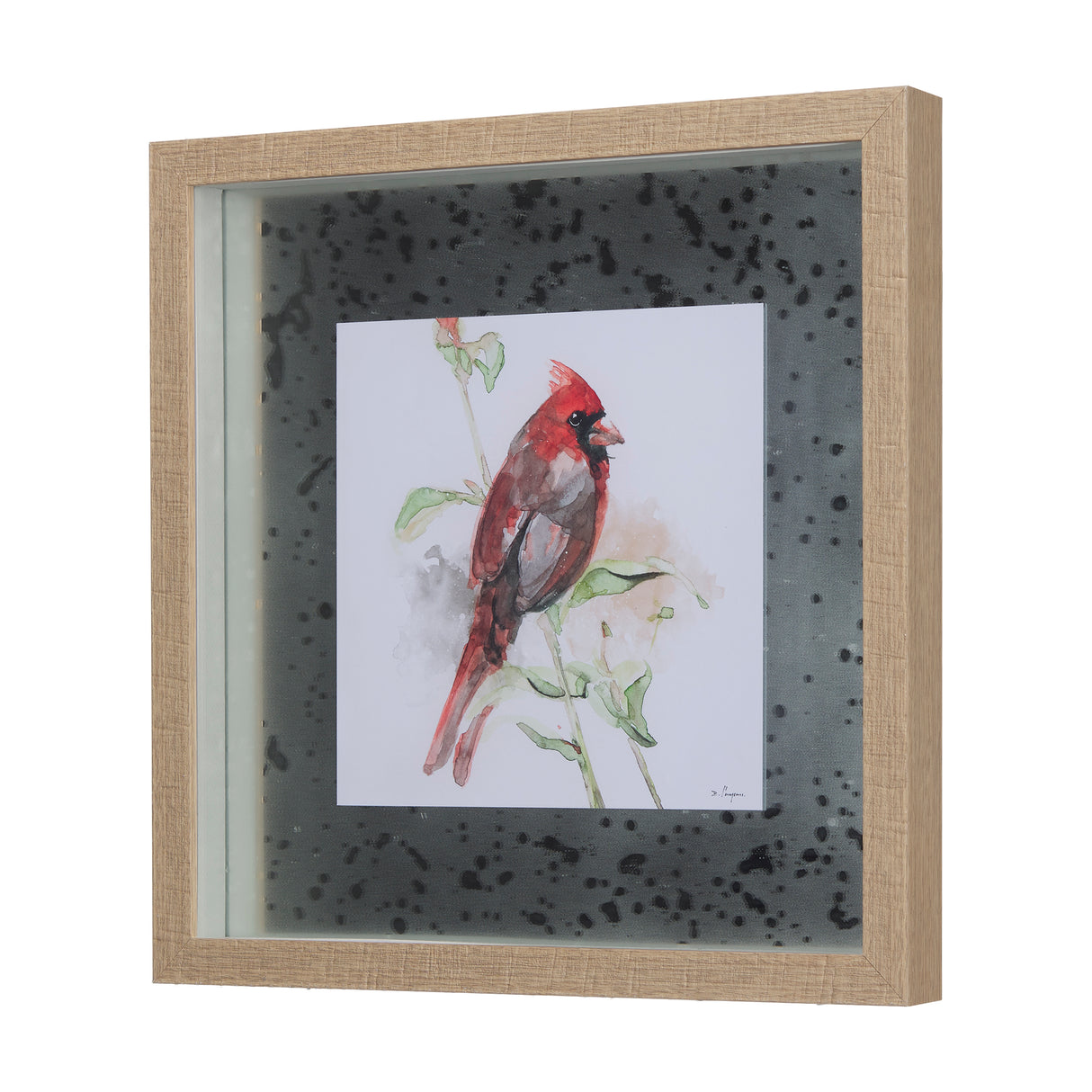 Cardinal IV by Mercana Studio a Hand Embellished Textured Framed Art Print Matted under Glass from Mercana - Luna Furniture