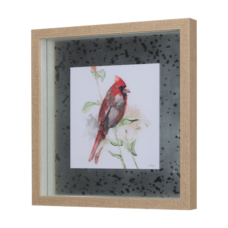Cardinal IV by Mercana Studio a Hand Embellished Textured Framed Art Print Matted under Glass from Mercana - Luna Furniture