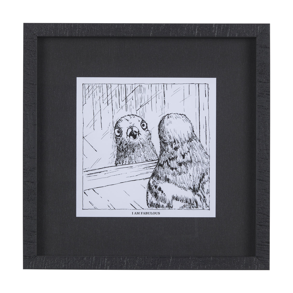 Animal Talk I by Mercana Studio a Framed Art Print Matted under Glass from Mercana - Luna Furniture