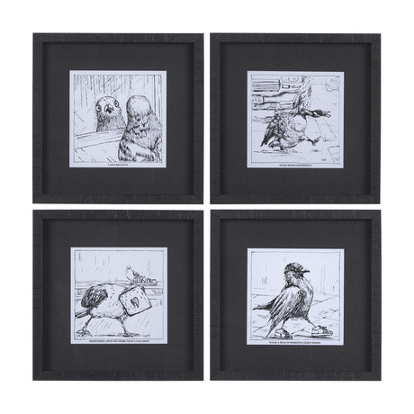 Animal Talk IV by Mercana Studio a Framed Art Print Matted under Glass from Mercana - Luna Furniture