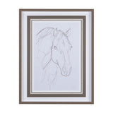 Thoroughbred III by Mercana Studio a Hand Embellished Textured Framed Art Print Matted under Glass from Mercana - Luna Furniture