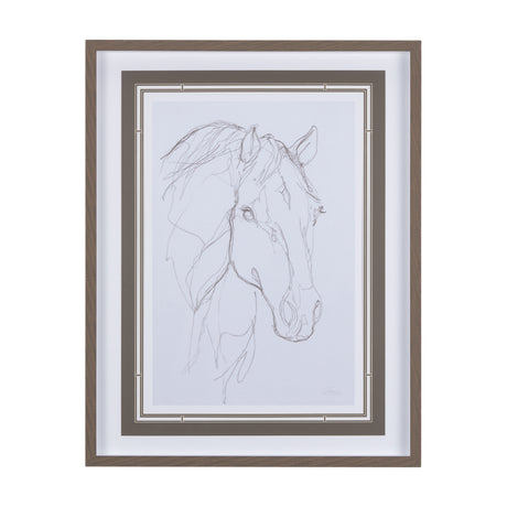 Thoroughbred III by Mercana Studio a Hand Embellished Textured Framed Art Print Matted under Glass from Mercana - Luna Furniture