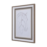 Thoroughbred III by Mercana Studio a Hand Embellished Textured Framed Art Print Matted under Glass from Mercana - Luna Furniture