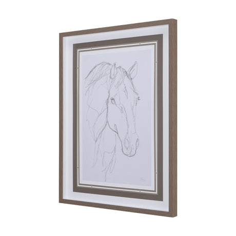 Thoroughbred III by Mercana Studio a Hand Embellished Textured Framed Art Print Matted under Glass from Mercana - Luna Furniture