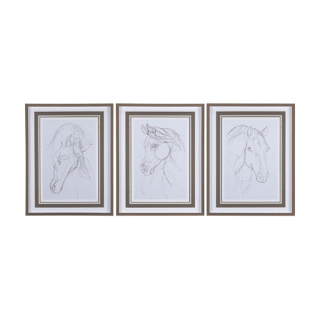 Thoroughbred III by Mercana Studio a Hand Embellished Textured Framed Art Print Matted under Glass from Mercana - Luna Furniture