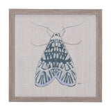 Moth Blue I by Mercana Studio a Hand Embellished Textured Framed Art Print from Mercana - Luna Furniture