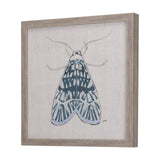 Moth Blue I by Mercana Studio a Hand Embellished Textured Framed Art Print from Mercana - Luna Furniture