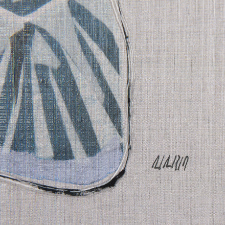 Moth Blue I by Mercana Studio a Hand Embellished Textured Framed Art Print from Mercana - Luna Furniture