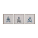 Moth Blue I by Mercana Studio a Hand Embellished Textured Framed Art Print from Mercana - Luna Furniture