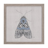 Moth Blue II by Mercana Studio a Hand Embellished Textured Framed Art Print from Mercana - Luna Furniture