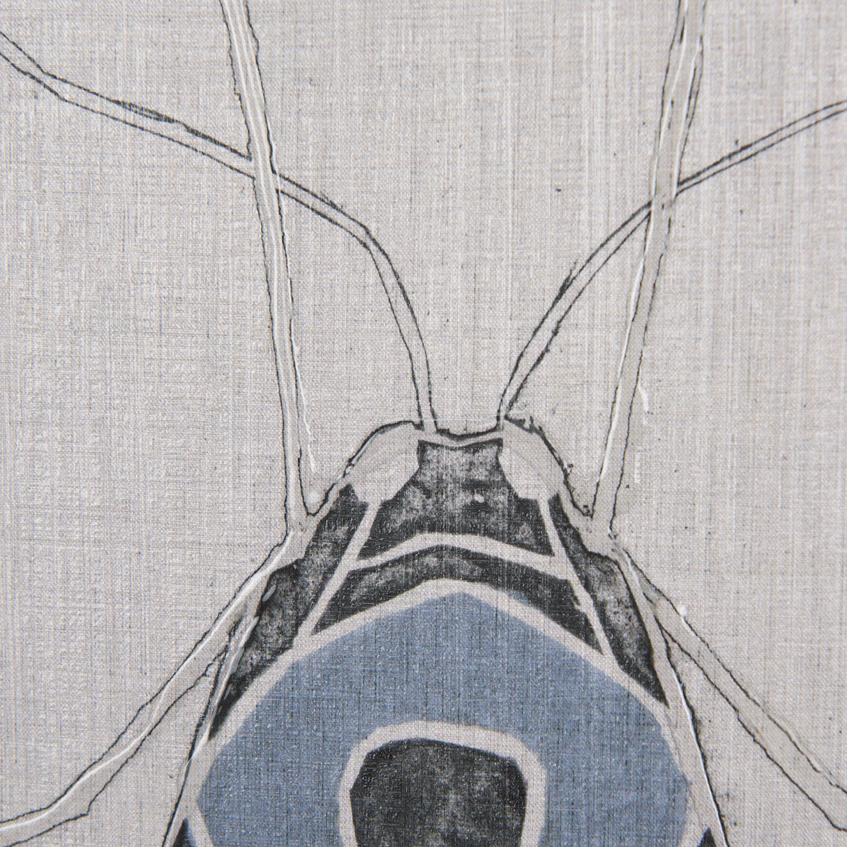 Moth Blue II by Mercana Studio a Hand Embellished Textured Framed Art Print from Mercana - Luna Furniture