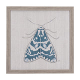 Moth Blue III by Mercana Studio a Hand Embellished Textured Framed Art Print from Mercana - Luna Furniture