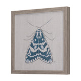 Moth Blue III by Mercana Studio a Hand Embellished Textured Framed Art Print from Mercana - Luna Furniture