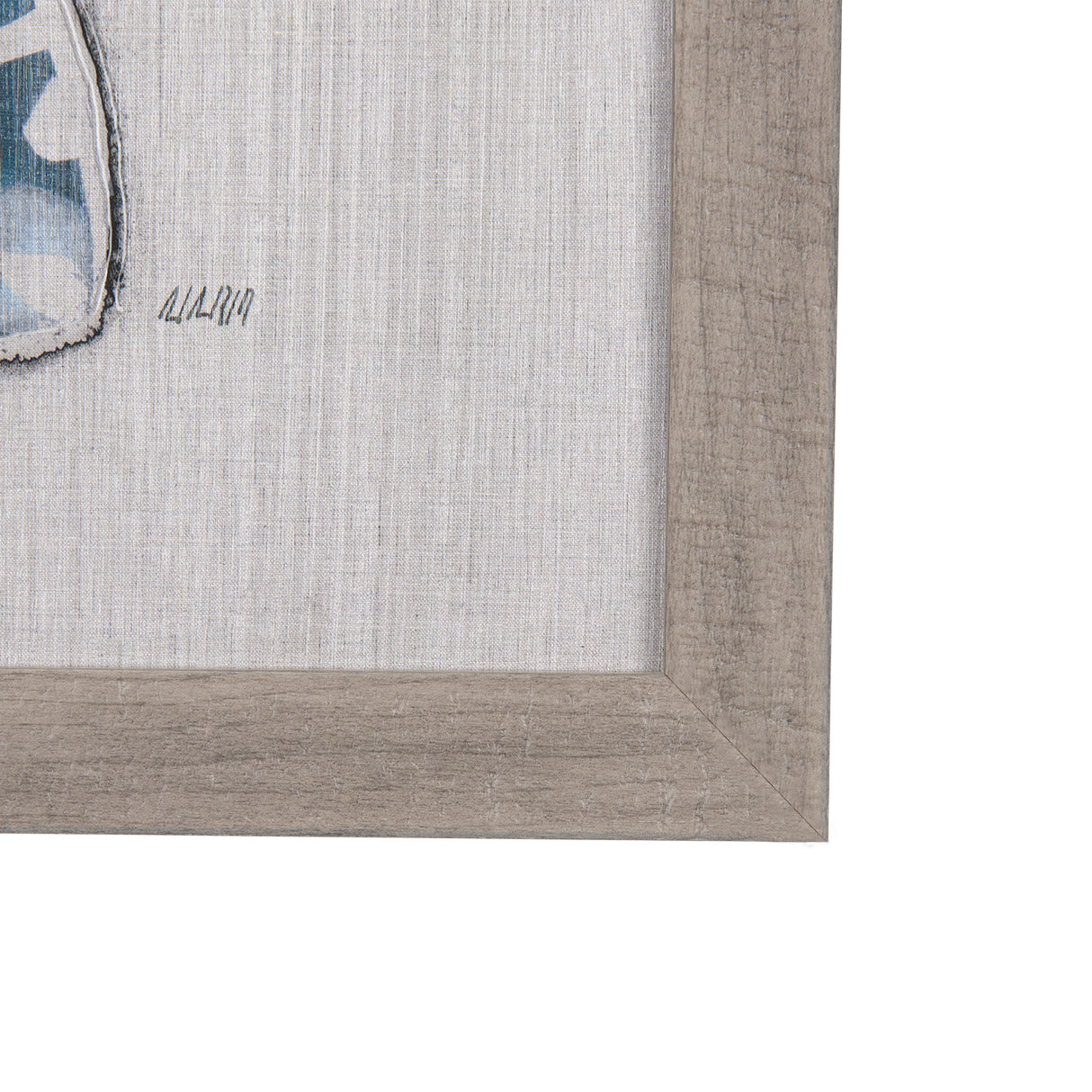 Moth Blue III by Mercana Studio a Hand Embellished Textured Framed Art Print from Mercana - Luna Furniture
