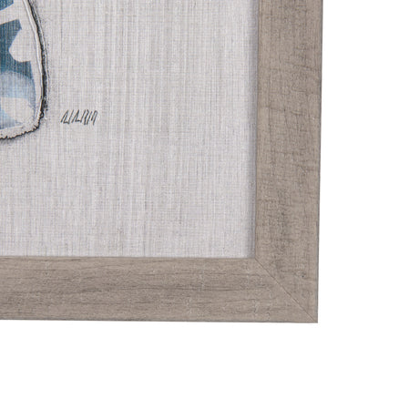 Moth Blue III by Mercana Studio a Hand Embellished Textured Framed Art Print from Mercana - Luna Furniture
