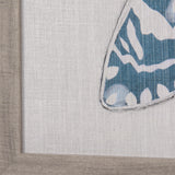 Moth Blue III by Mercana Studio a Hand Embellished Textured Framed Art Print from Mercana - Luna Furniture