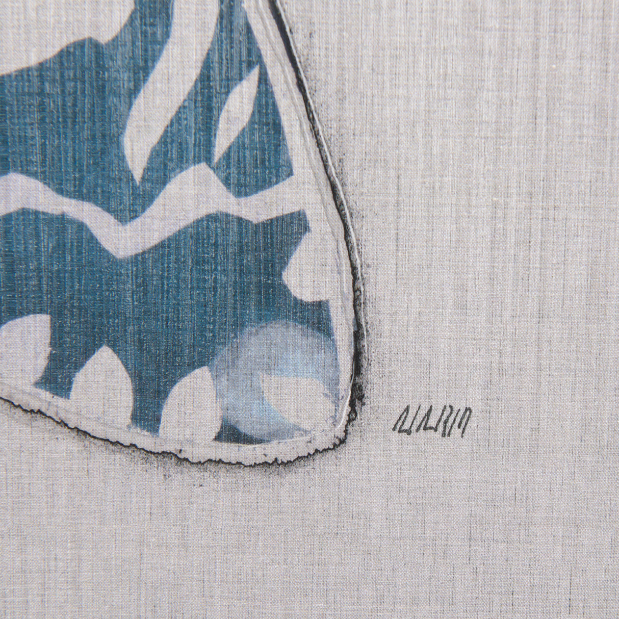 Moth Blue III by Mercana Studio a Hand Embellished Textured Framed Art Print from Mercana - Luna Furniture
