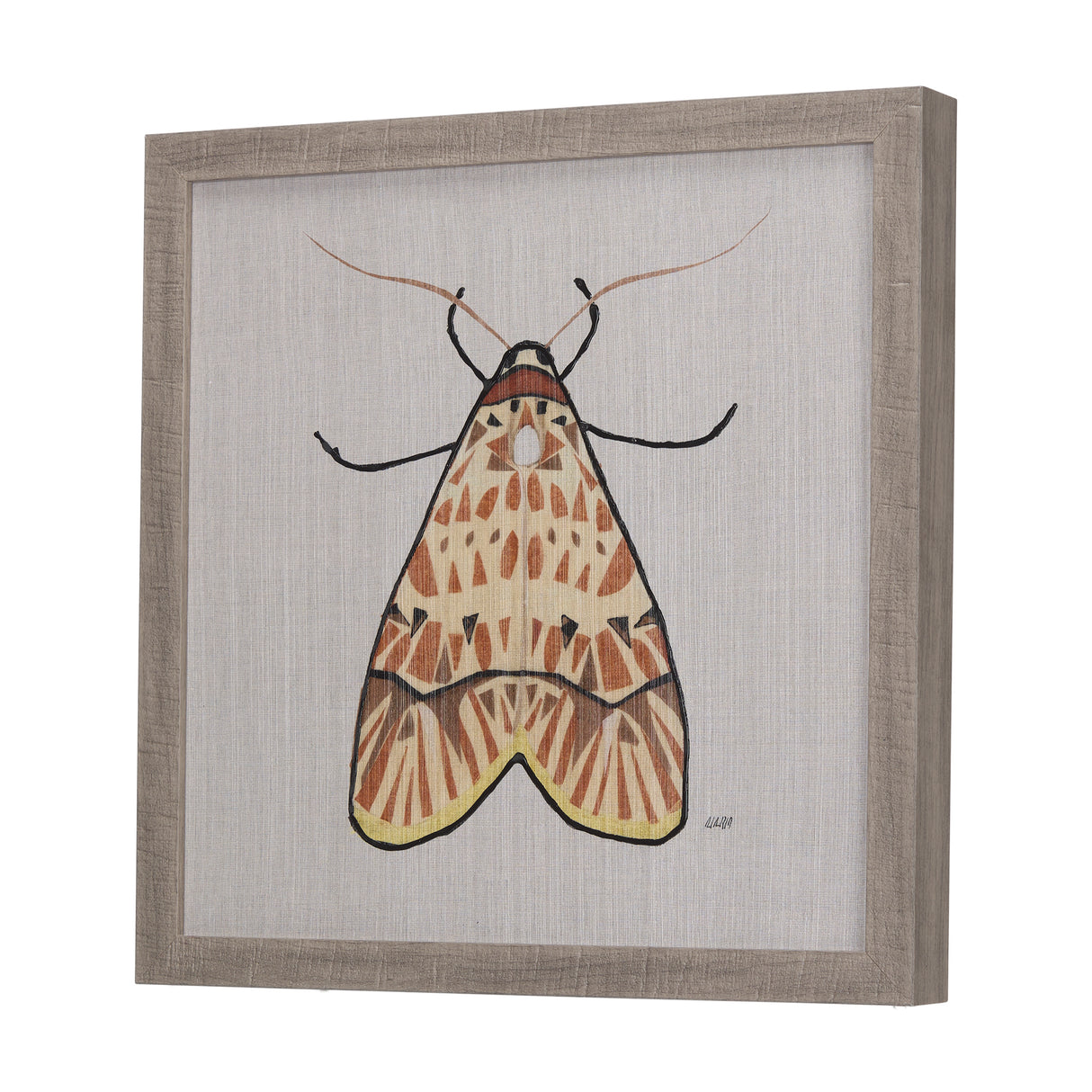 Moth I by Mercana Studio a Hand Embellished Textured Framed Art Print from Mercana - Luna Furniture