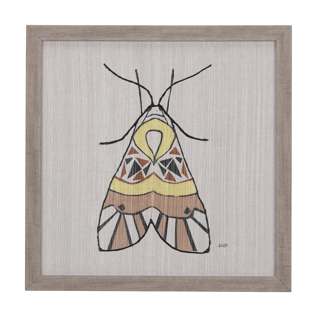Moth II by Mercana Studio a Hand Embellished Textured Framed Art Print from Mercana - Luna Furniture