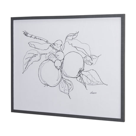 Fruit Sketch Apple by Mercana Studio a Hand Embellished Textured Framed Art Print from Mercana - Luna Furniture