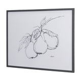 Fruit Sketch Pear by Mercana Studio a Hand Embellished Textured Framed Art Print from Mercana - Luna Furniture