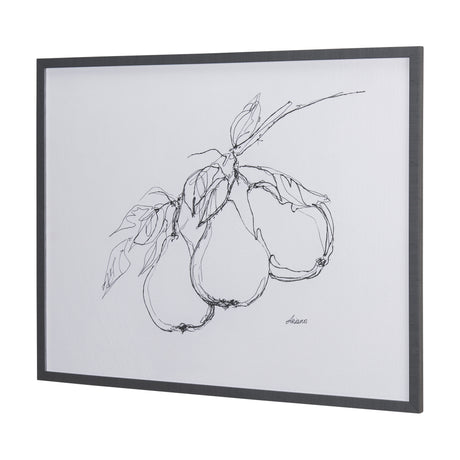 Fruit Sketch Pear by Mercana Studio a Hand Embellished Textured Framed Art Print from Mercana - Luna Furniture