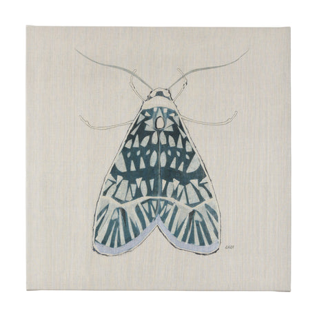 Moth Blue I by Mercana Studio a Hand Embellished Textured Canvas from Mercana - Luna Furniture