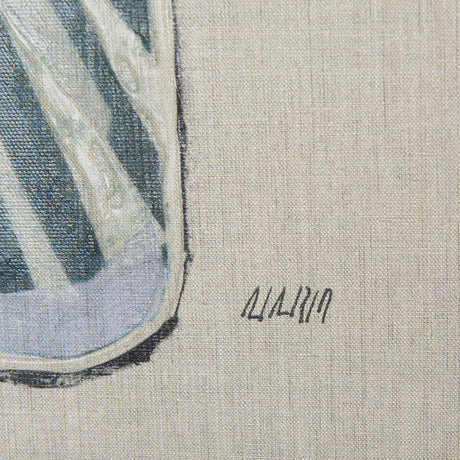 Moth Blue I by Mercana Studio a Hand Embellished Textured Canvas from Mercana - Luna Furniture